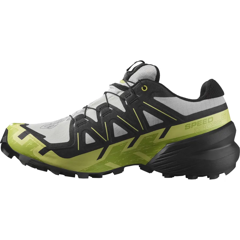 Salomon Speedcross 6 GTX Men's Trail Running Shoe in Lunar Rock/Black/Sunny Lime-3
